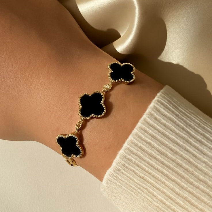 Midnight Clover Bracelet