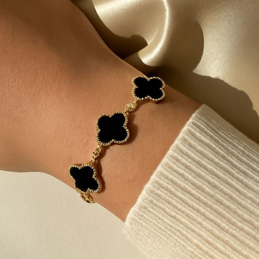 Midnight Clover Bracelet