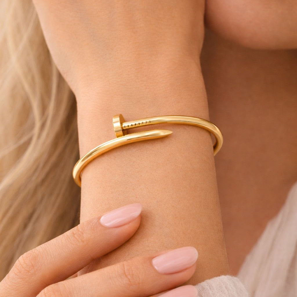 Nail bangle bracelet