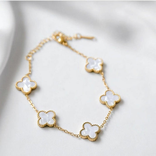 Ivory Clover Bracelet
